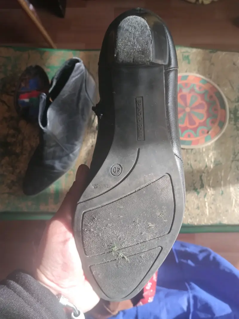 Botines de cuero negro para mujer talla 40 - 3