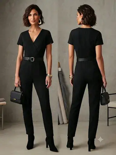 Enterito negro elegante para mujer - miniatura 1