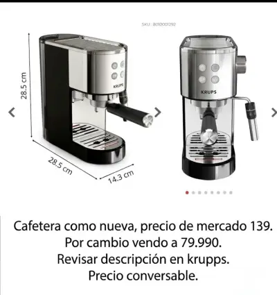 Cafetera espresso Krups seminueva - miniatura 1