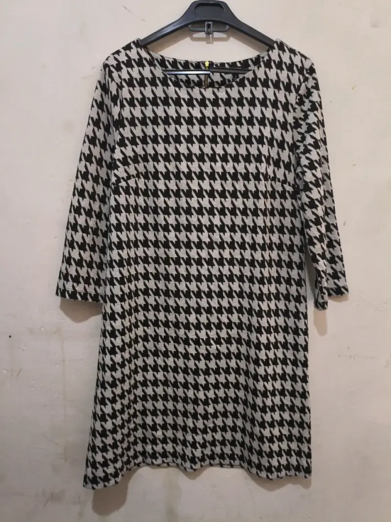 Vestido de mujer estampado pata de gallo - 2