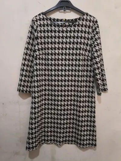 Vestido de mujer estampado pata de gallo - miniatura 2