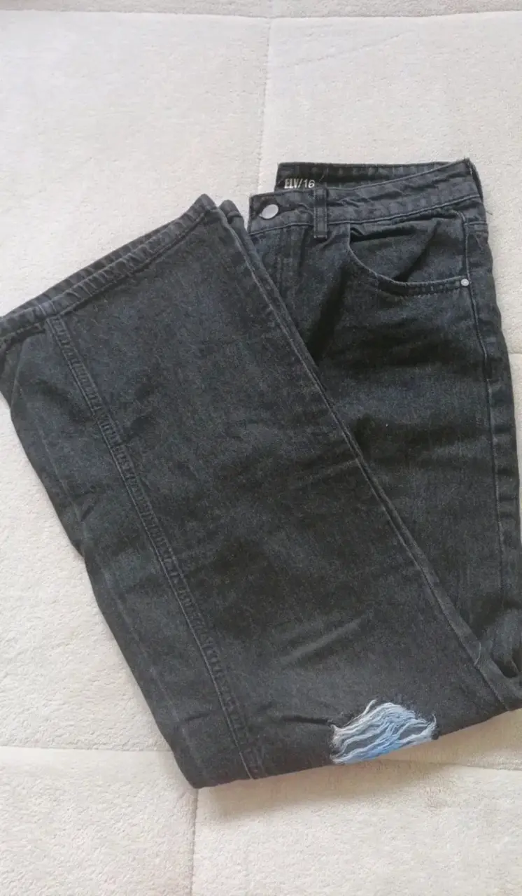 Jeans negros desgastados ELV/16 para mujer - 1
