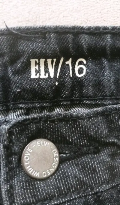 Jeans negros desgastados ELV/16 para mujer - miniatura 3