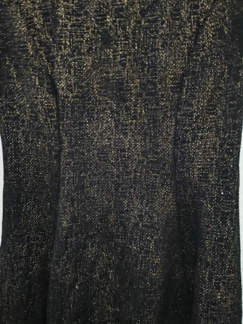 Vestido de fiesta negro con brillo elegante - 3