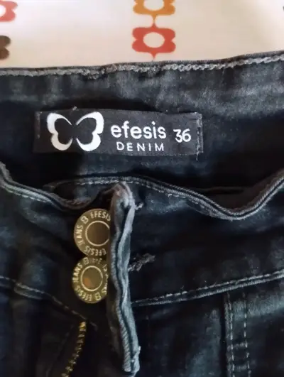 Pantalones cargo de mezclilla Efesis talla 36🖤 - miniatura 2