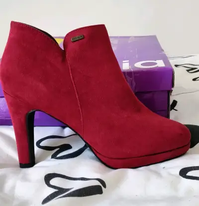 Botines de tacón alto rojos Azaleia - miniatura 1