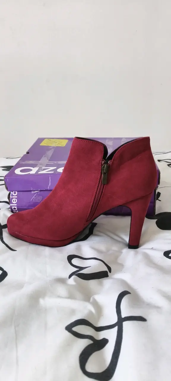 Botines de tacón alto rojos Azaleia - 4