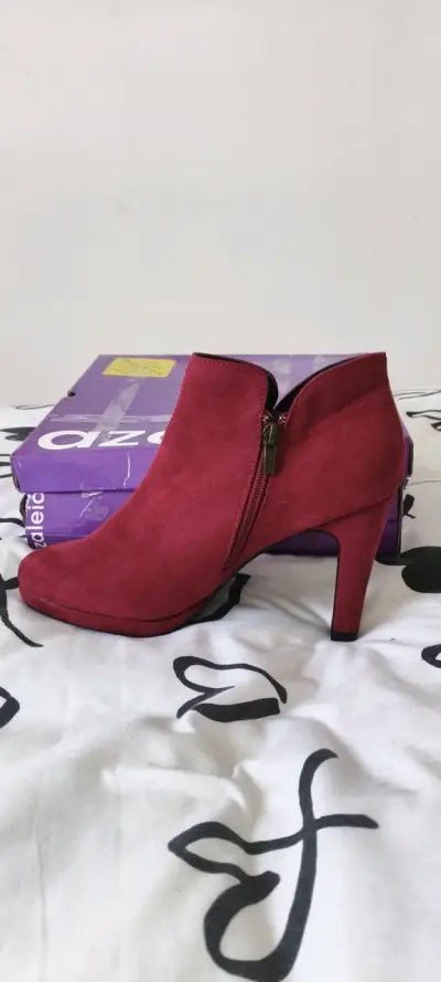 Botines de tacón alto rojos Azaleia - miniatura 4