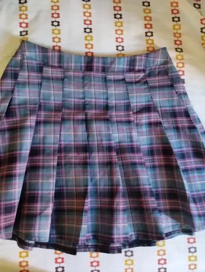 Falda escocesa a cuadros para mujer talla M - miniatura 1