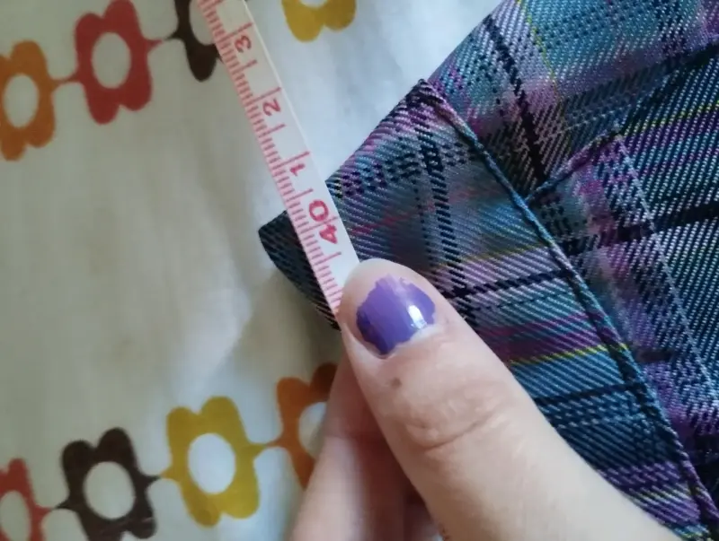Falda escocesa a cuadros para mujer talla M - 3