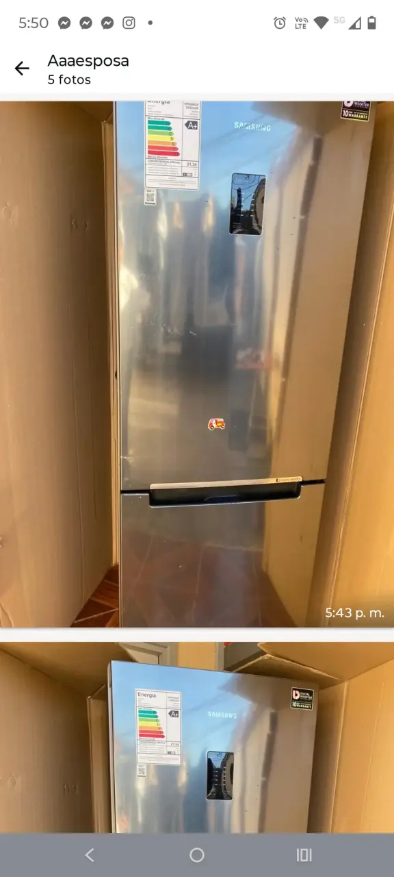 Refrigerador Samsung Inoxidable con Dispensador