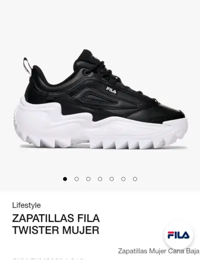 Zapatillas Fila Twister Mujer Negras - miniatura 1