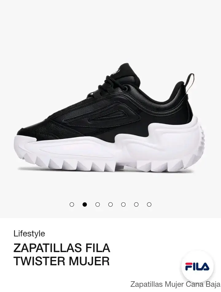 Zapatillas Fila Twister Mujer Negras - 2