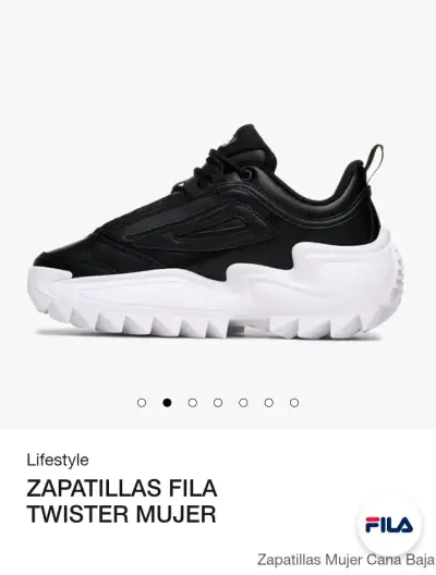 Zapatillas Fila Twister Mujer Negras - miniatura 2