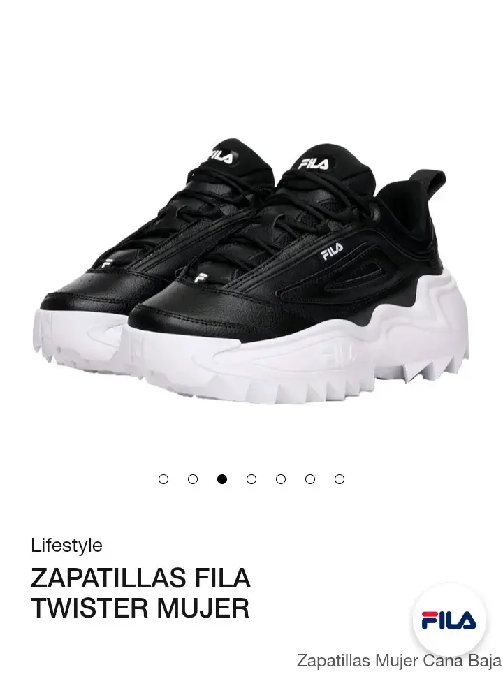 Zapatillas Fila Twister Mujer Negras - 3