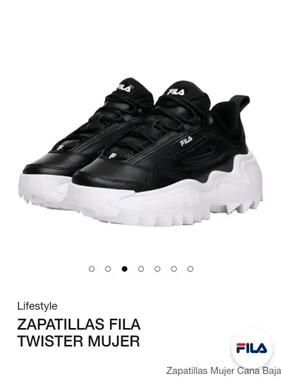 Zapatillas Fila Twister Mujer Negras - miniatura 3