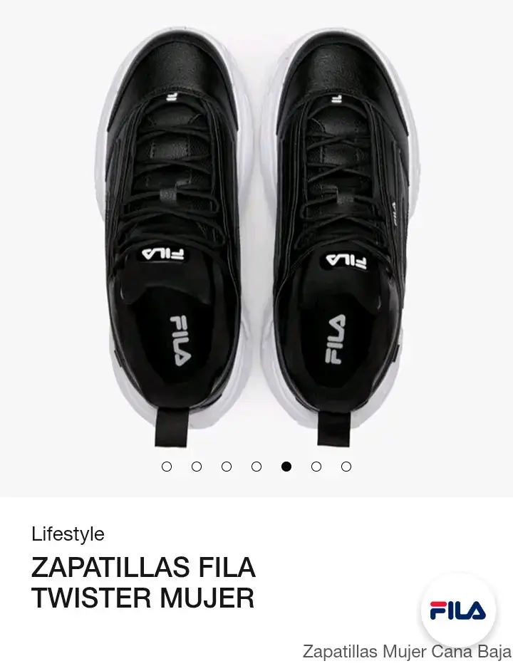 Zapatillas Fila Twister Mujer Negras - 4
