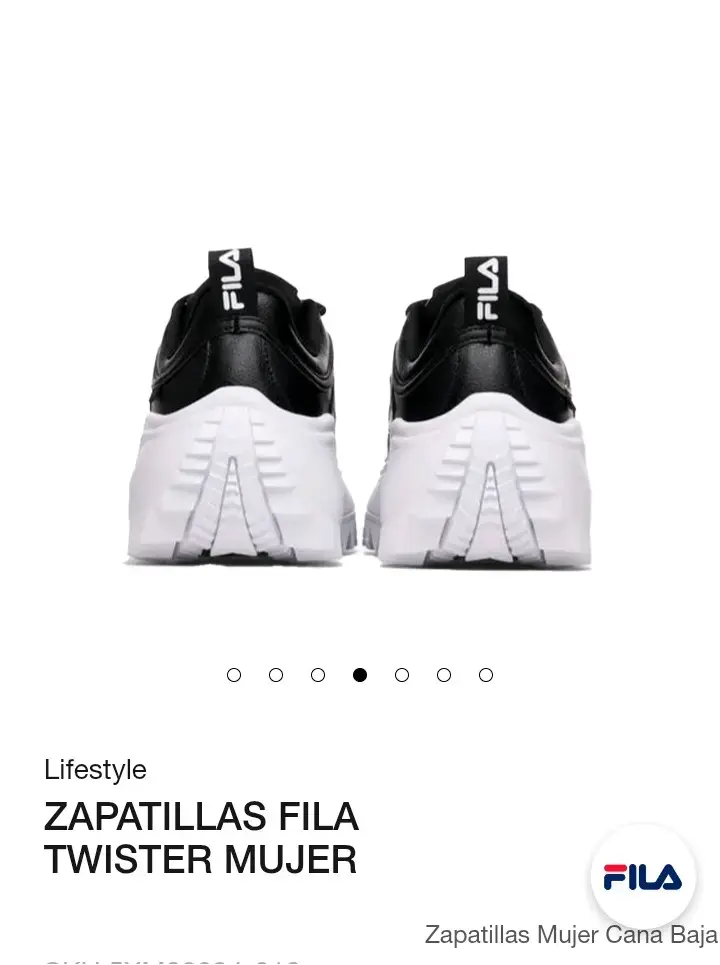 Zapatillas Fila Twister Mujer Negras - 6