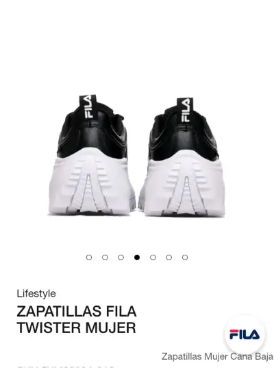 Zapatillas Fila Twister Mujer Negras - miniatura 6