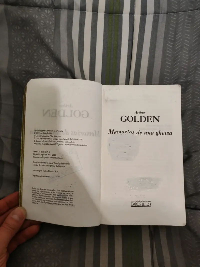 Libro 'Memorias de una Geisha' de Arthur Golden - 2