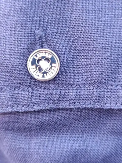 Camisa de lino azul Ralph Lauren para mujer - miniatura 3