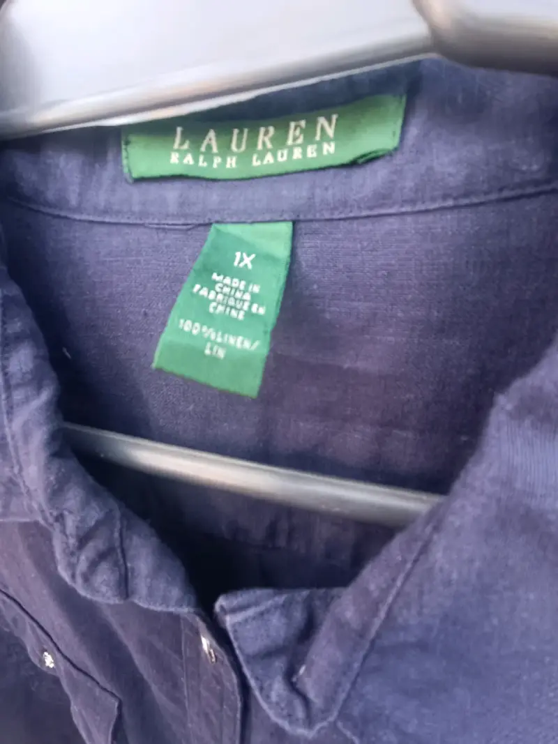 Camisa de lino azul Ralph Lauren para mujer - 4