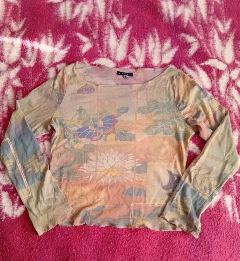 Polera manga larga estampada Coast