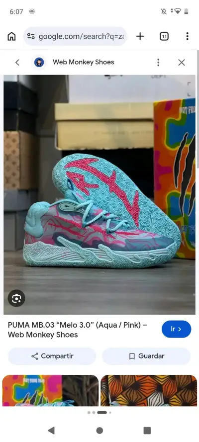 Zapatillas deportivas Puma MB.03 Melo 3.0 aqua/rosado - miniatura 2
