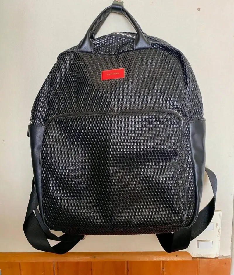 Abrigo de piel sintética rojo para mujer - 2