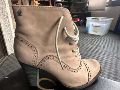 Botines de cuero Amphora, color gris - miniatura 1