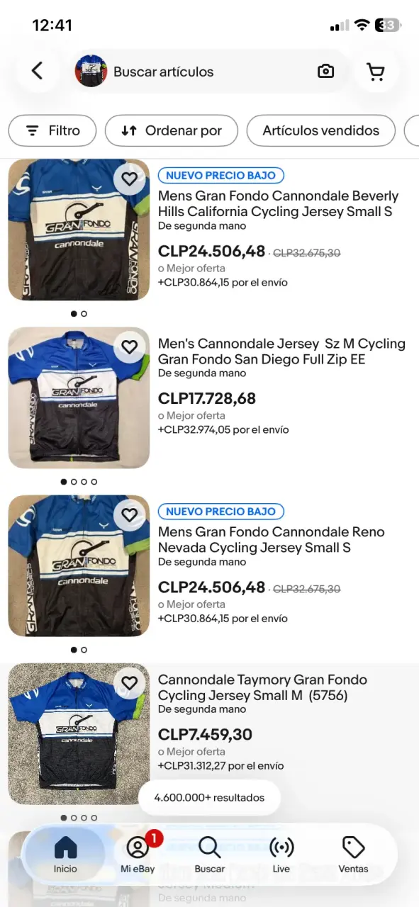 Tricota Cannondale Talla L Ciclismo! - 1