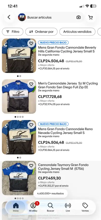 Tricota Cannondale Talla L Ciclismo! - miniatura 1