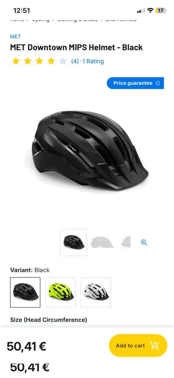 Casco Ciclismo MET MIPS Negro Talla L 58/61CM - 1
