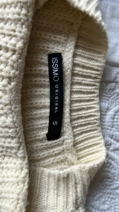 Suéter de punto beige para mujer talla S - miniatura 2