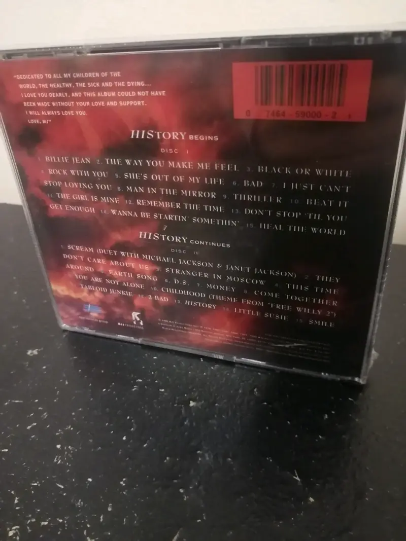 CD Michael Jackson HIStory, nuevo y sellado - 3