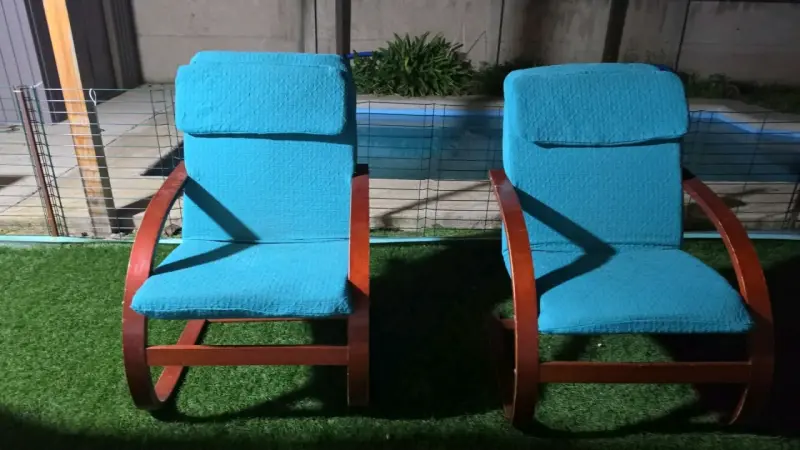 Sillones de madera con cojines calipso - 3