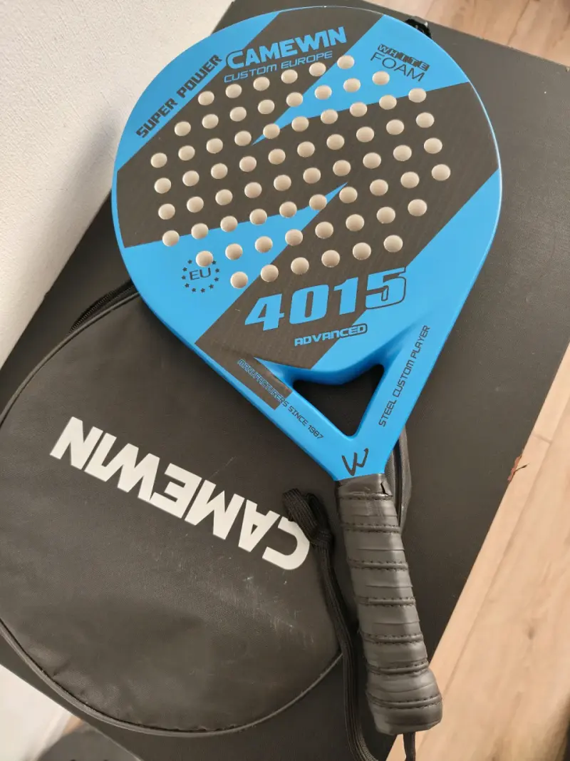 Pala de pádel Camewin 4015 azul con funda - 1