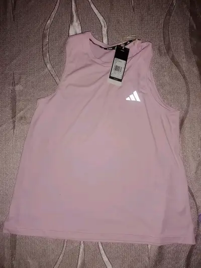 Polera sin mangas Adidas rosa para mujer - miniatura 1