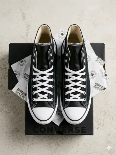 Zapatillas Converse Chuck Taylor All Star Cuero Negro - miniatura 1