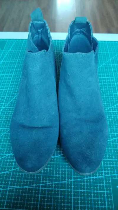 Botines de gamuza azul para mujer - miniatura 1