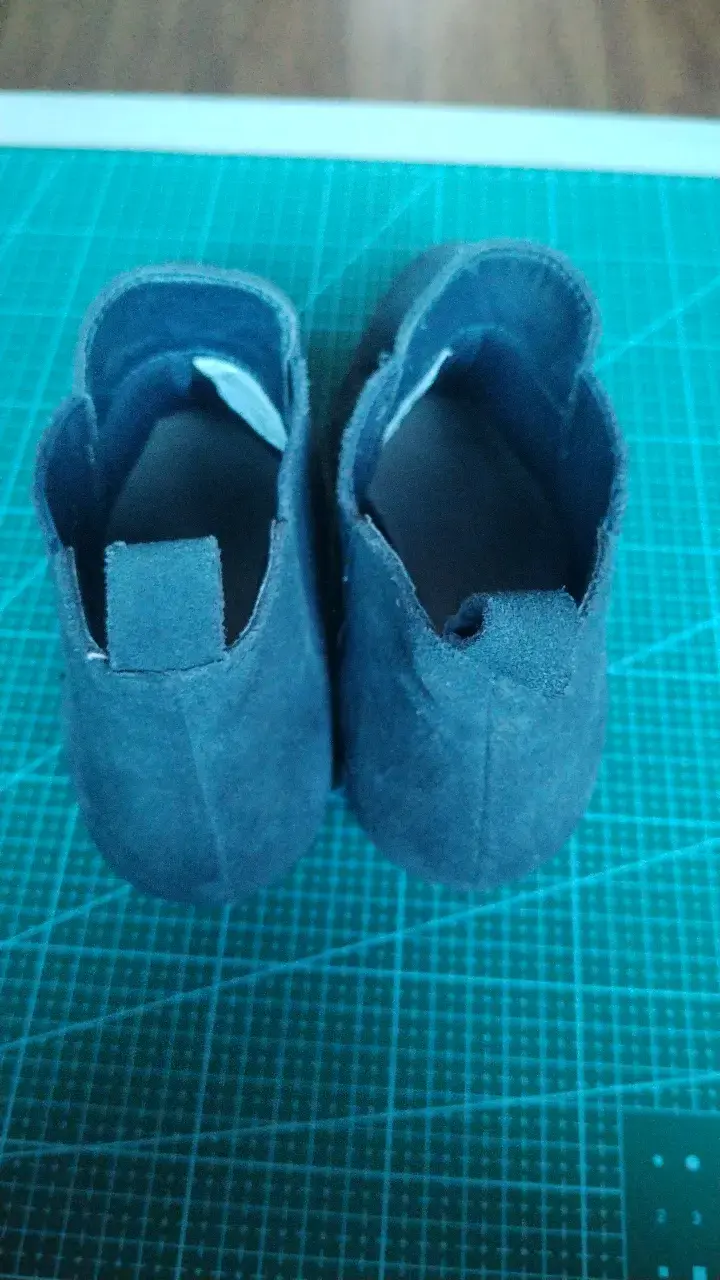 Botines de gamuza azul para mujer - 2
