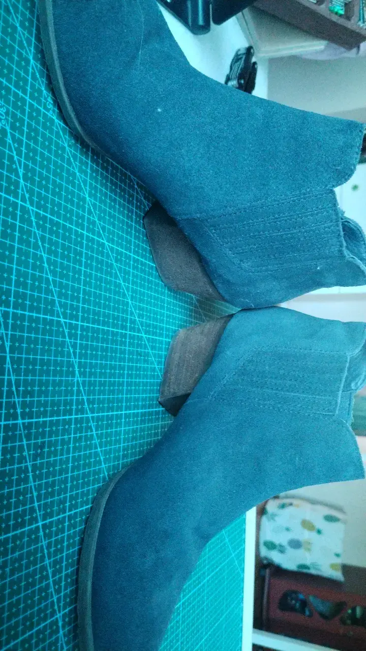 Botines de gamuza azul para mujer - 3