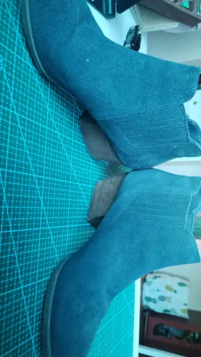 Botines de gamuza azul para mujer - miniatura 3