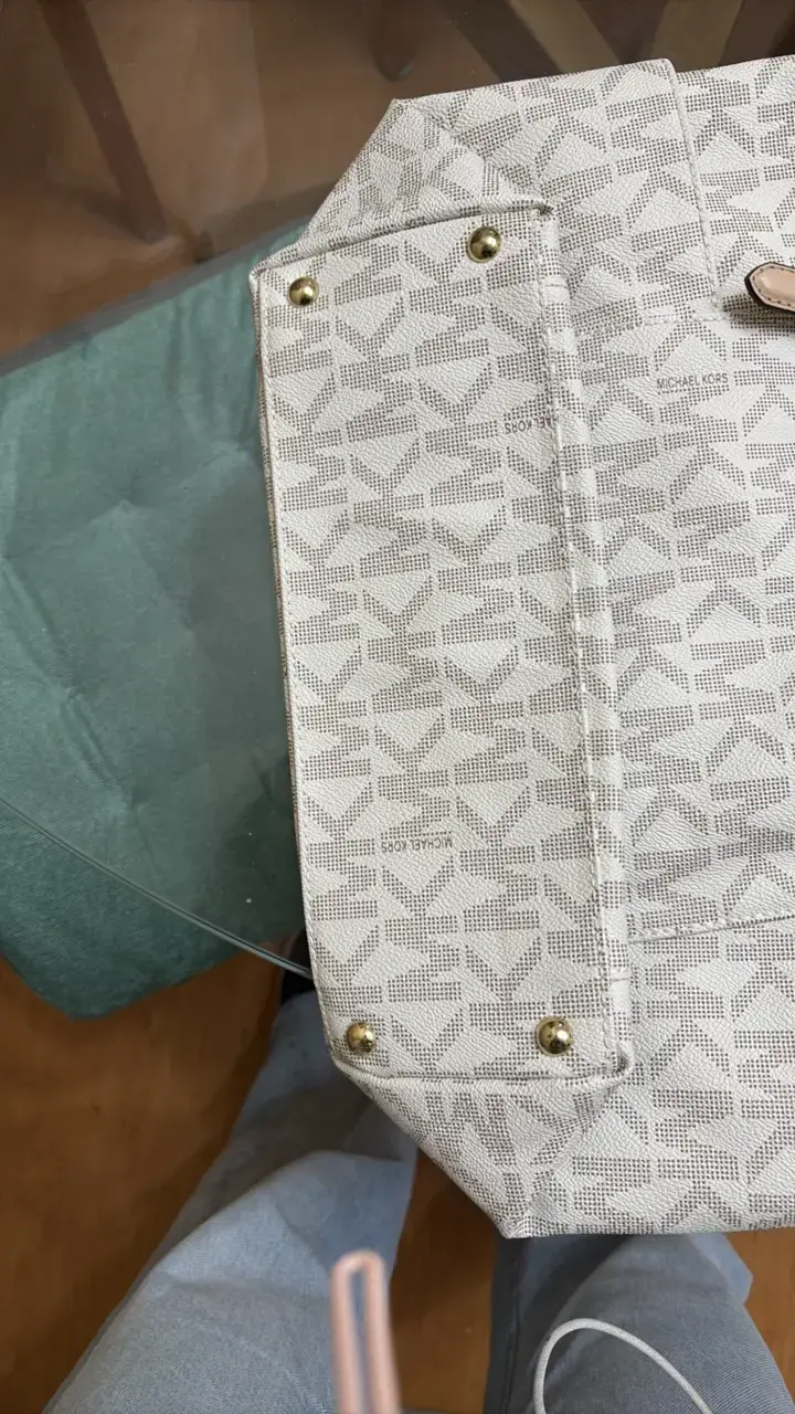 Bolso tote beige Michael Kors con logo - 2