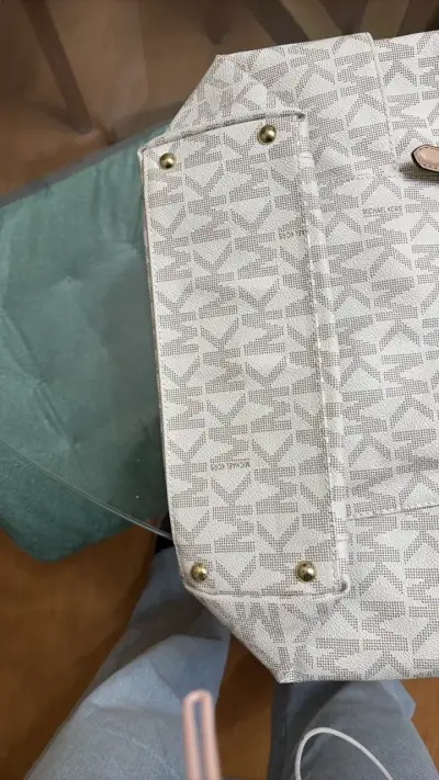 Bolso tote beige Michael Kors con logo - miniatura 2