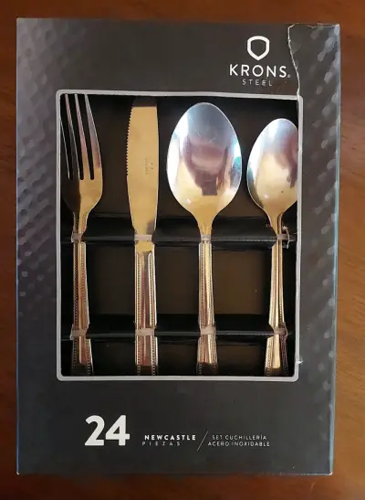 Set de cubiertos de acero inoxidable Krons Steel 24 piezas - miniatura 1