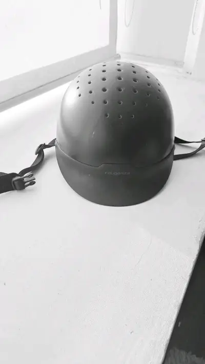 Casco de equitación Fouganza negro ajustable - miniatura 1