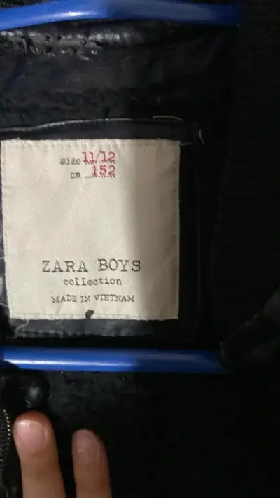 Chaqueta de cuero negra Zara Boys - miniatura 2