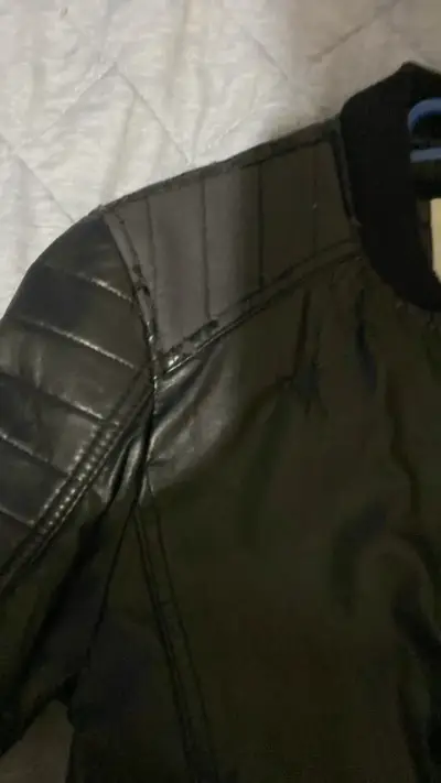 Chaqueta de cuero negra Zara Boys - miniatura 3