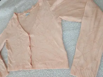 Cardigan de punto rosa claro American Eagle - miniatura 3